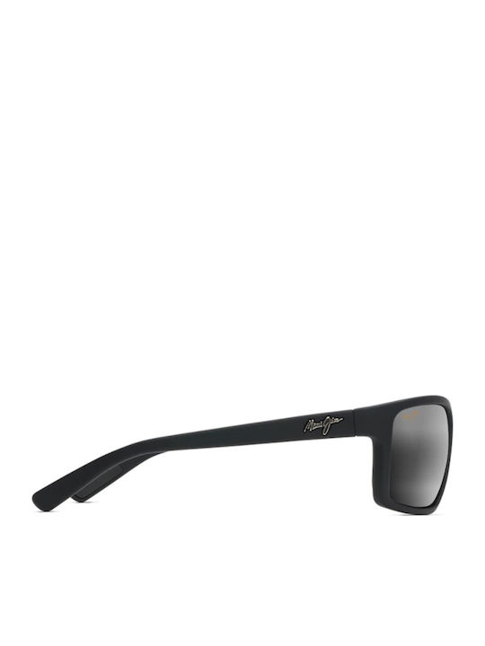 Maui Jim Byron Bay Ανδρικά Γυαλιά Ηλίου με Μαύρο Κοκκάλινο Σκελετό και Μαύρο Polarized Φακό 746-02MR