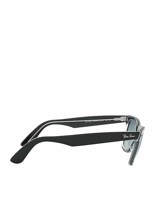 Ray Ban Wayfarer Unisex Sunglasses with Black Plastic Frame and Blue Gradient Lens RB2140 1294/3M