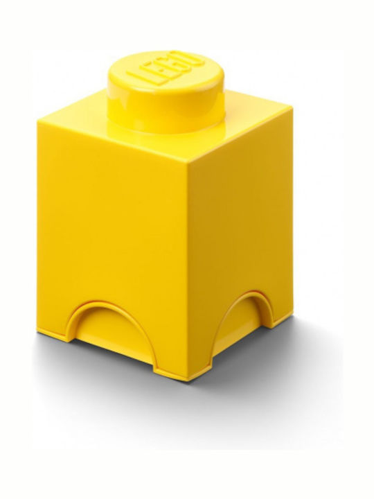 LEGO Παιδικό Κουτί Αποθήκευσης από Πλαστικό 1-Stud Κίτρινο 12x12x18cm