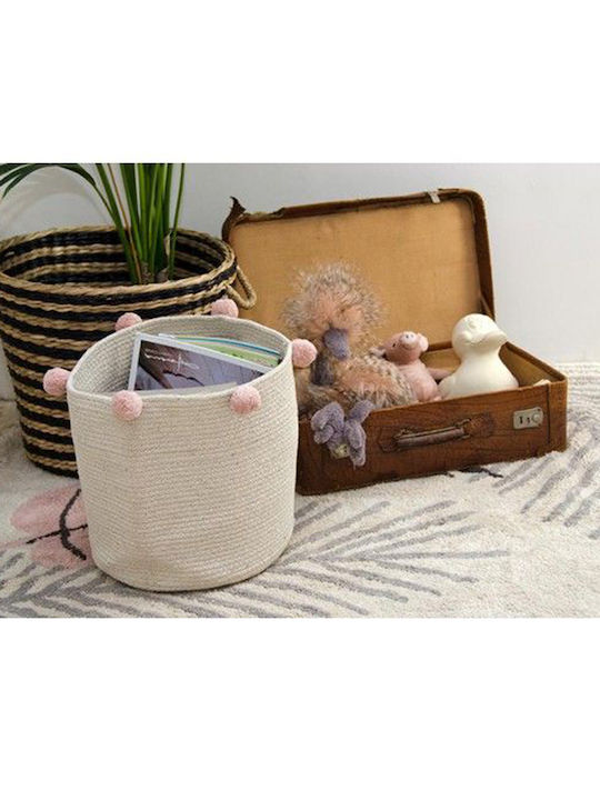 Lorena Canals Children's Storage Basket made of Straw Bubbly Beige 30x30x30cm 1pcs