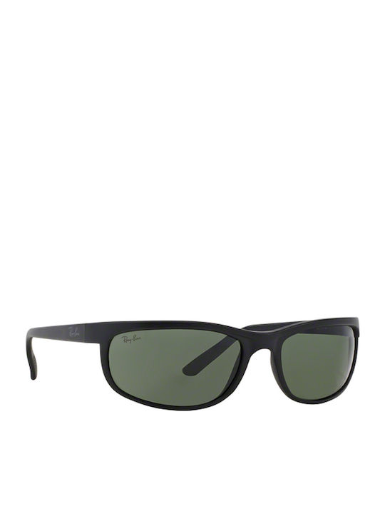 Ray Ban Predator 2 Men's Sunglasses with Horn-Rimmed Frame Black / Matte Black / Grey Green