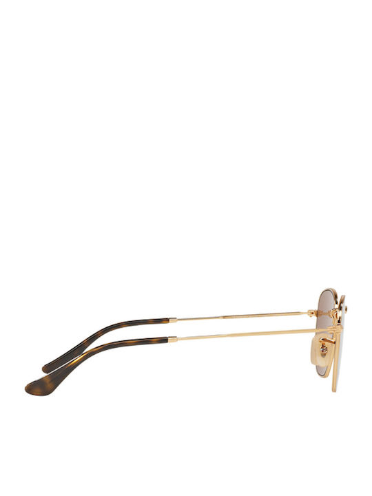 Ray Ban Hexagonal Unisex Sonnenbrille mit Gold Metall Gestell und Rosa Spiegel Linse RB3548N 001/Z2