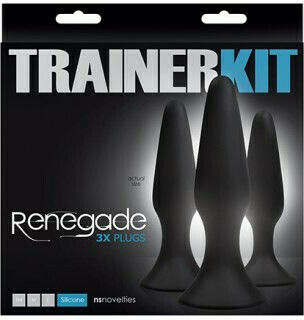 Ns Novelties Renegade Sliders Trainer Kit Anal Plugs Set Black 3pcs
