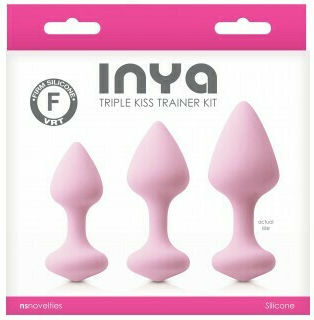 Ns Novelties Inya Triple Kiss Trainer Kit Anal Toys Set Pink 3 Pieces