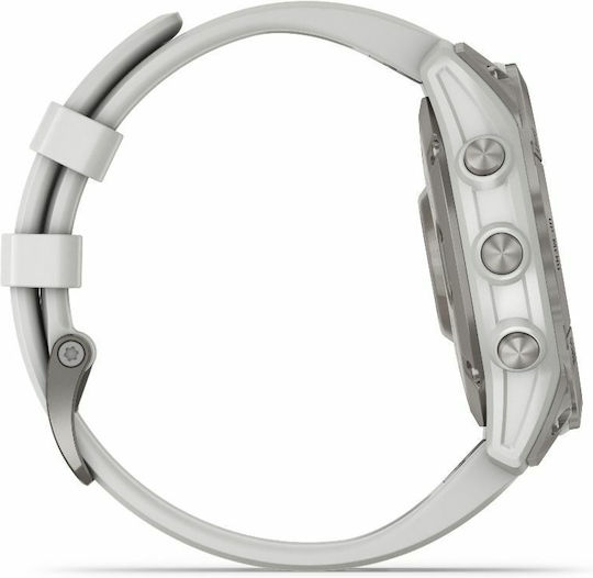 Garmin Epix (Gen 2) Sapphire Титан 47мм Водоустойчив Смартчасовник с Пулсомер (White Titanium)