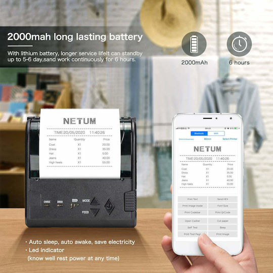 Netum Thermal Receipt Printer Bluetooth