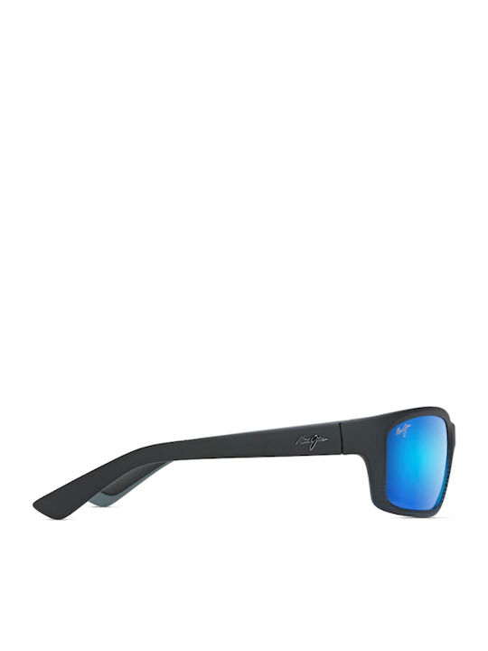 Maui Jim Men's Sunglasses with Blue Plastic Frame and Blue Polarized Mirror Lens B766-08C