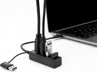 DeLock USB 3.2 Hub 4 Porturi cu conexiune USB-C / USB-A