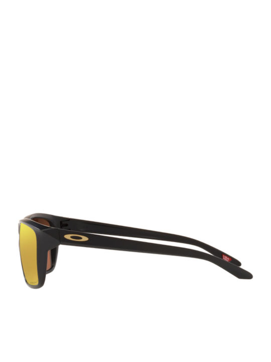 Oakley Sylas Men's Sunglasses with Black Plastic Frame and Yellow Polarized Mirror Lens OO9448-15