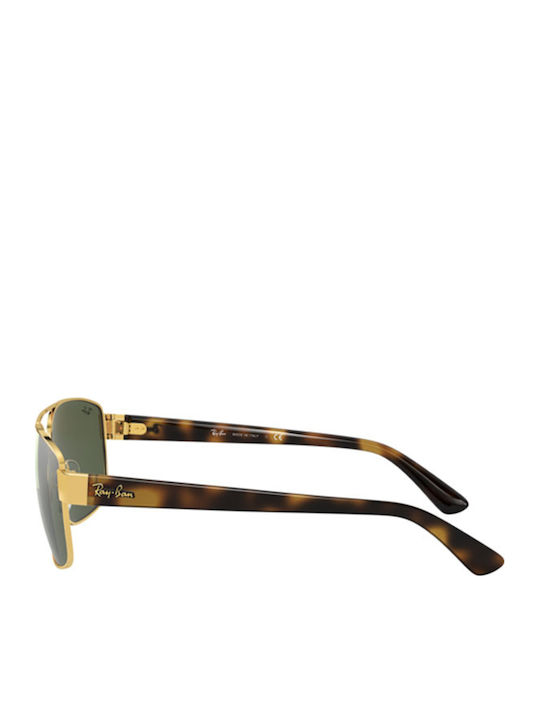 Ray Ban Мъжки Слънчеви Очила с Златна Рамка и Зелени Стъкла