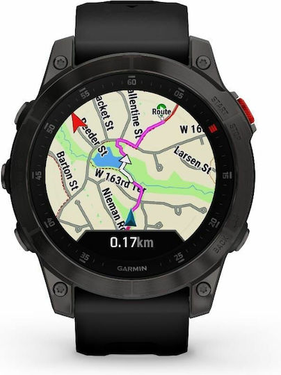 Garmin Epix (Gen 2) Sapphire Titanium 47mm Waterproof Smartwatch with Heart Rate Monitor (Black Titanium)