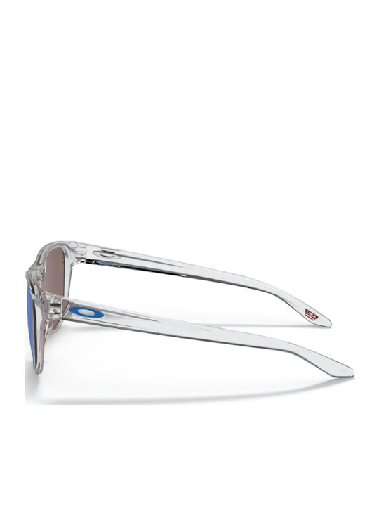 Oakley Manorburn Ανδρικά Γυαλιά Ηλίου με Διάφανο Κοκκάλινο Σκελετό και Μπλε Καθρέφτη Φακό