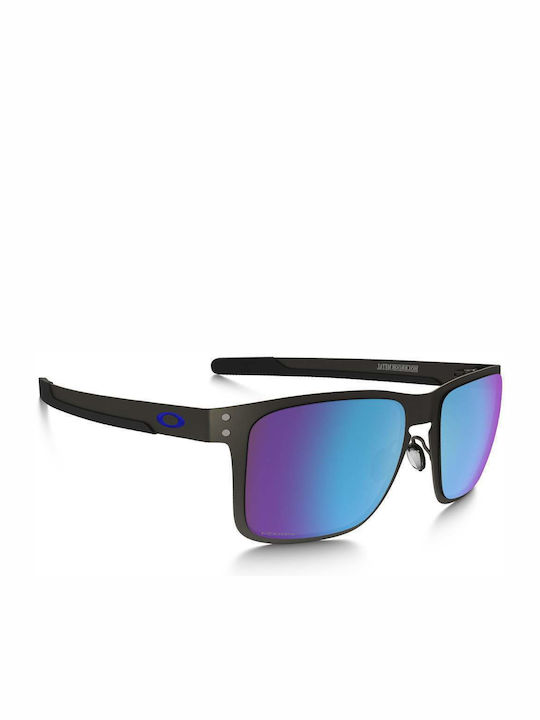 Oakley Holbrook Metal Ανδρικά Γυαλιά Ηλίου με Γκρι Μεταλλικό Σκελετό και  Μπλε Polarized Καθρέφτη Φακό OO4123-07 