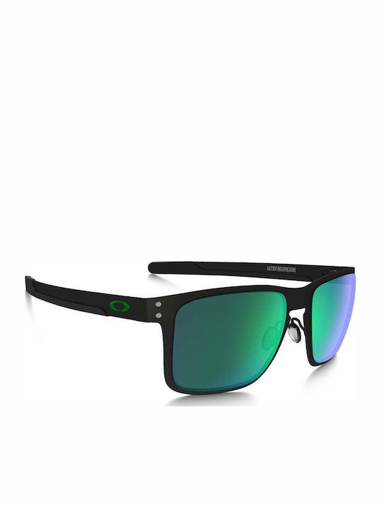 Oakley Holbrook Metal Bărbătești Ochelari de soare cu Negru Cadru și Verde Oglindă Lentilă