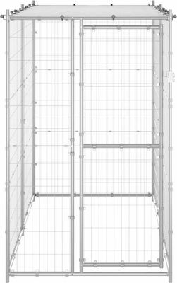 vidaXL Metallic Dog Park with Shelter Silver 220 x 180 x 110cm