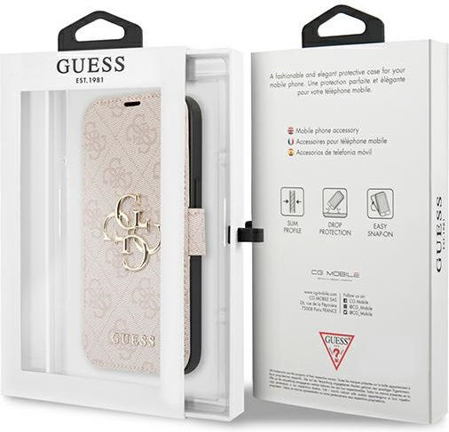 Guess Buchen Sie Synthetisches Leder Rosa (iPhone 13 Pro Max)
