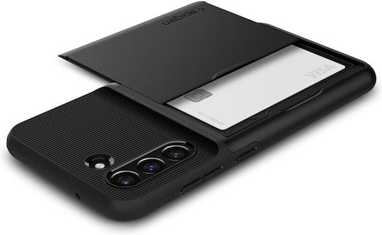 Spigen Slim Armor CS Umschlag Rückseite Kunststoff / Silikon mit Kartenhalter Schwarz Galaxy S21 FE 5G