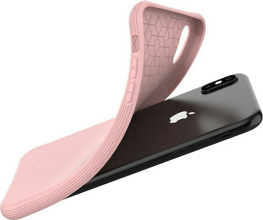Hurtel Back Cover Σιλικόνης Ροζ (iPhone XS Max)