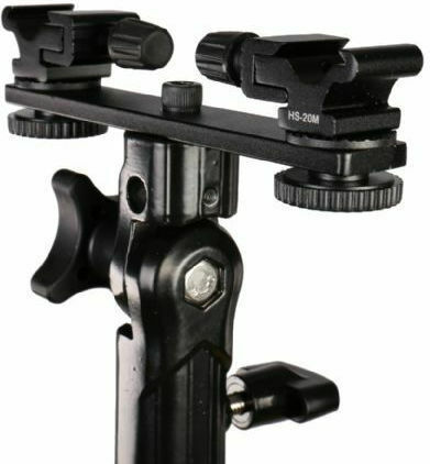 Falcon Eyes CLD-14A Twin Mount Tilting Bracket + 2 x Hotshoe Zubehör für Studio