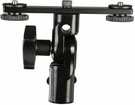 Falcon Eyes CLD-14A Twin Mount Tilting Bracket + 2 x Hotshoe Zubehör für Studio