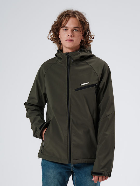 Winter Jacket Softshell Waterproof and Windproof Army Green