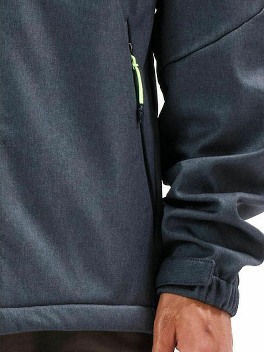 Χειμωνιάτικο Μπουφάν Softshell Αδιάβροχο και Αντιανεμικό Ebony