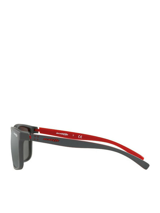 Arnette Stripe Мъжки Слънчеви Очила със Сив Пластмасов Рамка и Сиви Огледални Стъкла