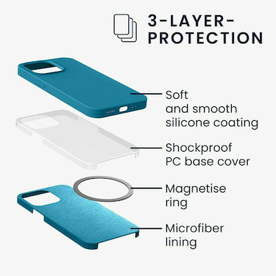 KWmobile Rubber Magsafe Silicone Back Cover Petrol Matte (iPhone 13 Pro)