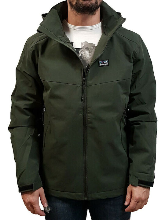3 În 1 Geacă De Iarnă Waterproof Și Cu Protecție Împotriva Vântului Kaki Army Green