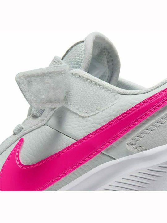 Varsity Leather PSV Kids Sports Shoes Running with Hoop & Loop Closure White