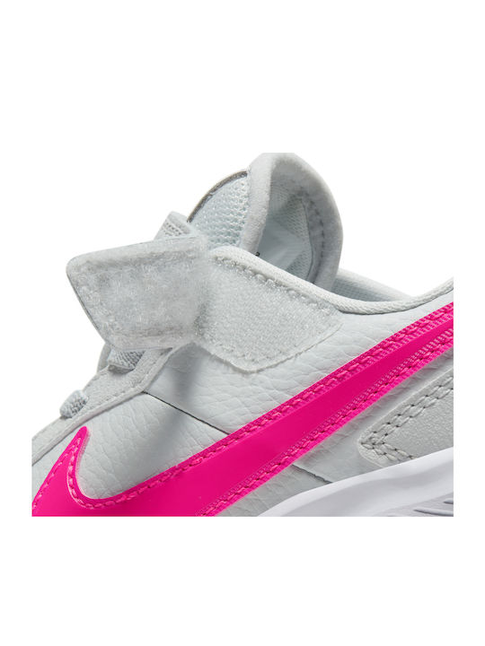 Varsity Leather PSV Kids Sports Shoes Running with Hoop & Loop Closure White
