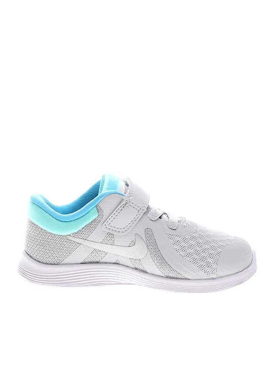 Revolution Revolution 4 TD Kids Sports Shoes Running with Hoop & Loop Closure Pure Platinum / Metallic Silver