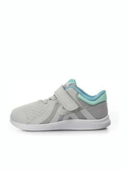 Revolution Revolution 4 TD Kids Sports Shoes Running with Hoop & Loop Closure Pure Platinum / Metallic Silver