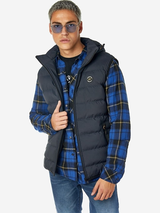 Sleeveless Jacket Puffer Navy Blue