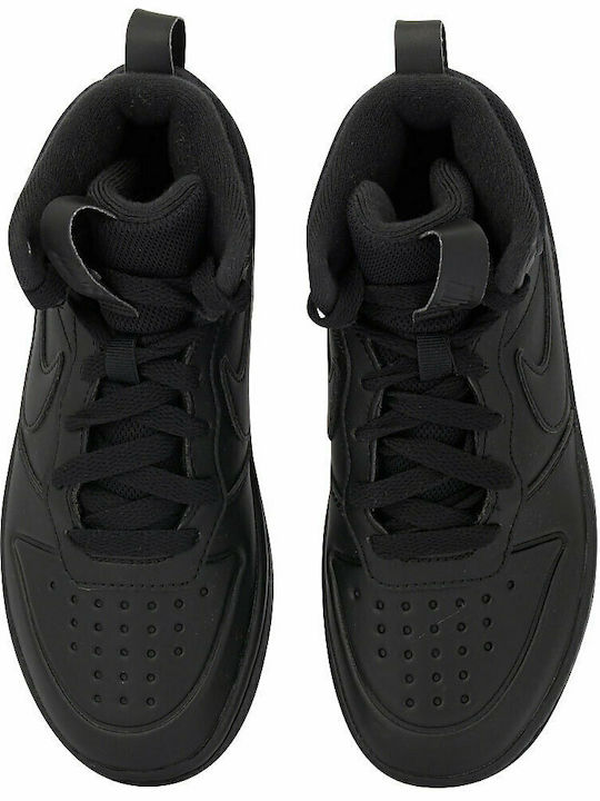 Court Court Borough Mid 2 Boot PS Kids Sports Shoes Basketball with Laces Black