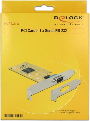 DeLock PCI Controller with 1 RS232 DB9 Serial Port