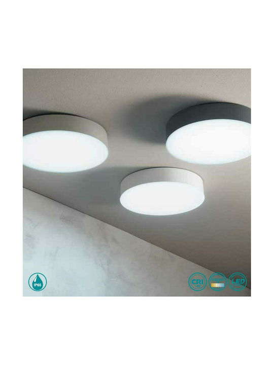 Ondaluce Nilo Outdoor Ceiling Flush Mount in Black Color PL.NILO/ANTRACITE