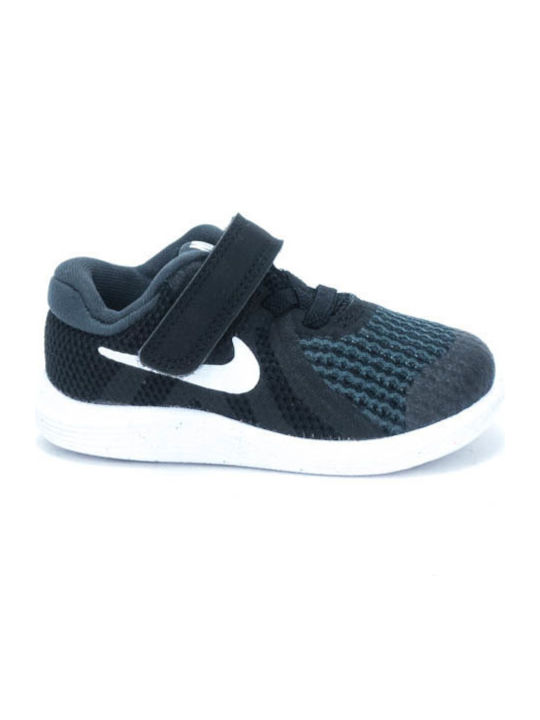 Revolution Revolution 4 I Kids Sports Shoes Running with Hoop & Loop Closure Black / White / Anthracite