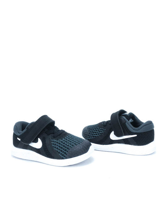 Revolution Revolution 4 I Kids Sports Shoes Running with Hoop & Loop Closure Black / White / Anthracite