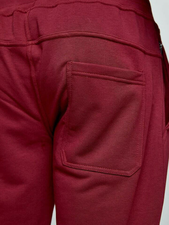 Sweatpants with Elastic Burgundy