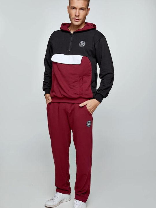 Sweatpants with Elastic Burgundy