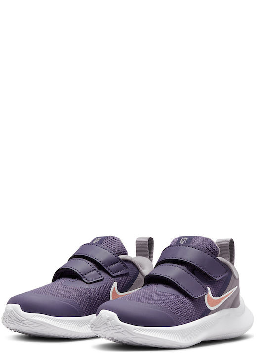 Star Runner Star Runner 3 Tdv Kids Sports Shoes Running with Hoop & Loop Closure Purple