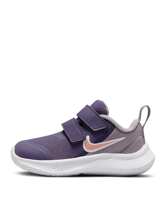 Star Runner Star Runner 3 Tdv Kids Sports Shoes Running with Hoop & Loop Closure Purple