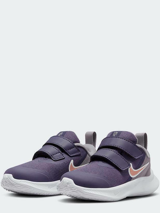 Star Runner Star Runner 3 Tdv Kids Sports Shoes Running with Hoop & Loop Closure Purple
