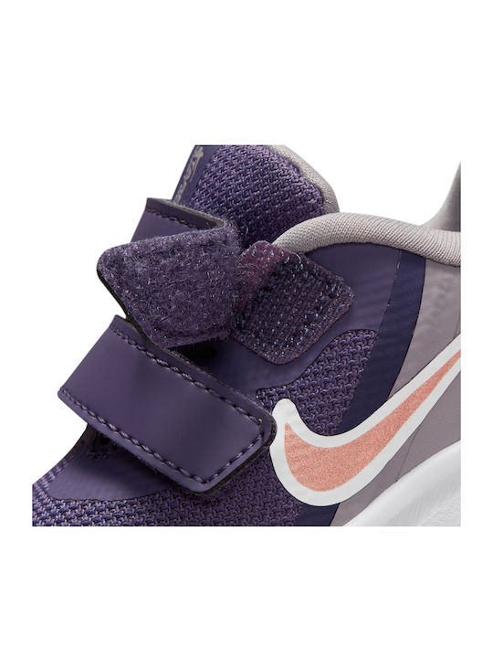 Star Runner Star Runner 3 Tdv Kids Sports Shoes Running with Hoop & Loop Closure Purple