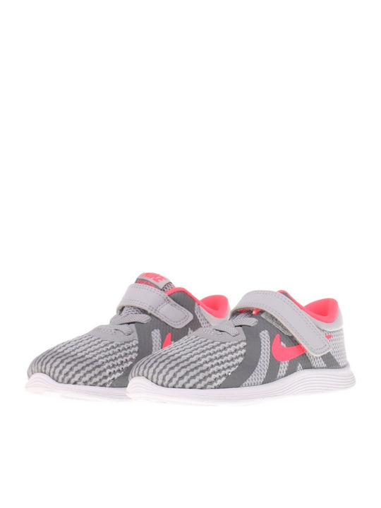Revolution Revolution 4 TD Kids Sports Shoes Running with Hoop & Loop Closure Gray
