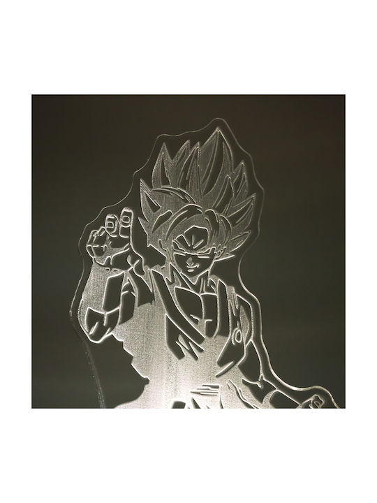 Led Kids Decorative Lamp Son Goku Dragon Ball White 15x21cm