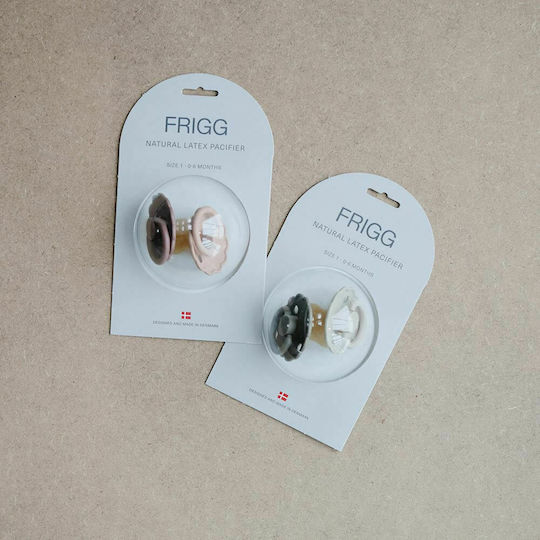 Frigg Πιπίλες Καουτσούκ για 6-18 μηνών Daisy Biscuit Cream 2τμχ