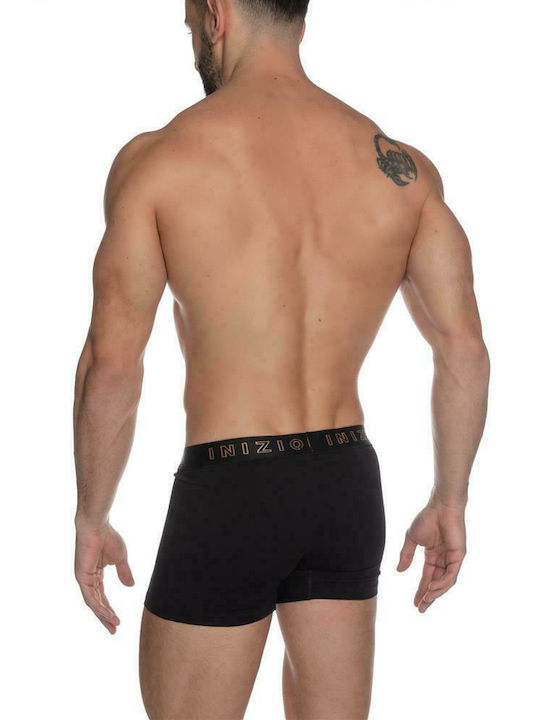 Inizio 4441 Herren Boxershorts Black / Rose Gold 1Packung