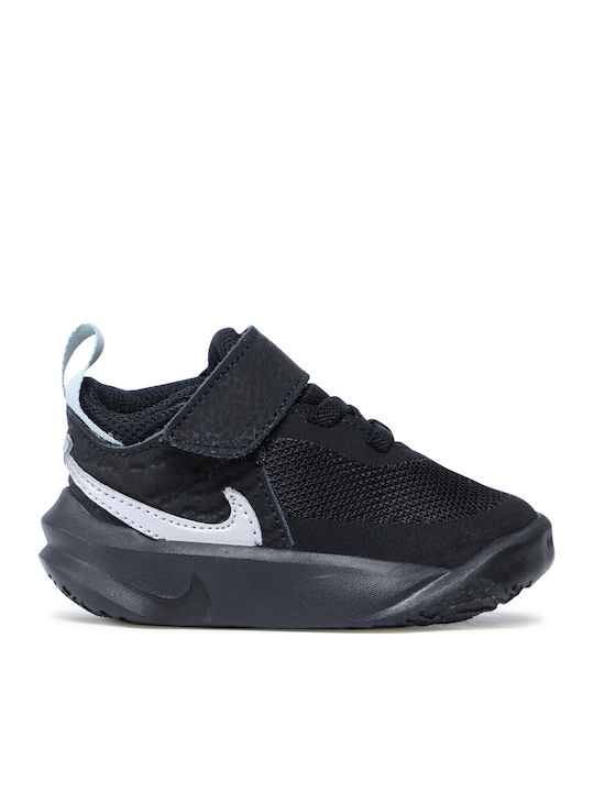 Team Hustle D 10 TD Αθλητικά Παιδικά Παπούτσια Running με Σκρατς Black / Volt / White / Metallic Silver